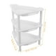 thumbnail image 3 of 3 capas de plástico pequeños estantes de almacenamiento Canasta de plástico Estante de la esquina Organizador de escritorio Rack Estantes de baño para la cocina del hogar (Blanco), 3 of 5