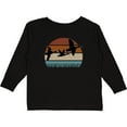 thumbnail image 3 of Inktastic Duck Hunting Retro Sunset Hunter Boys or Girls Long Sleeve Toddler T-Shirt, 3 of 5