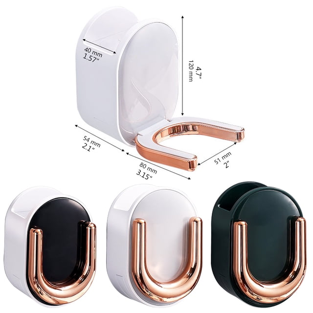 Soporte montado en la pared para secador de pelo, herramienta para el cabello autoadhesiva, estante de pared plegable para secador de pelo, soporte para baño