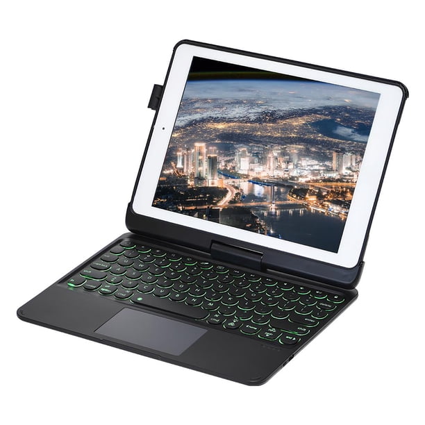 Estuche De Teclado Desmontable Con Panel Táctil Preciso Bluetooth 5.0 Emparejamiento En Un Solo Paso Folio De Teclado Liviano Retroiluminado De 7 Colores Para Ipad 10.2 / 10.5 Pulgadas Scienceny EL011010-00
