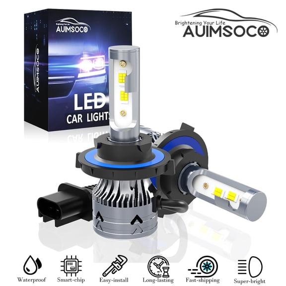 6000K White 2Pcs H13/9008 LED Headlight High Low Beam Bulbs KIT, 6000K Xenon White Extremely Super Bright