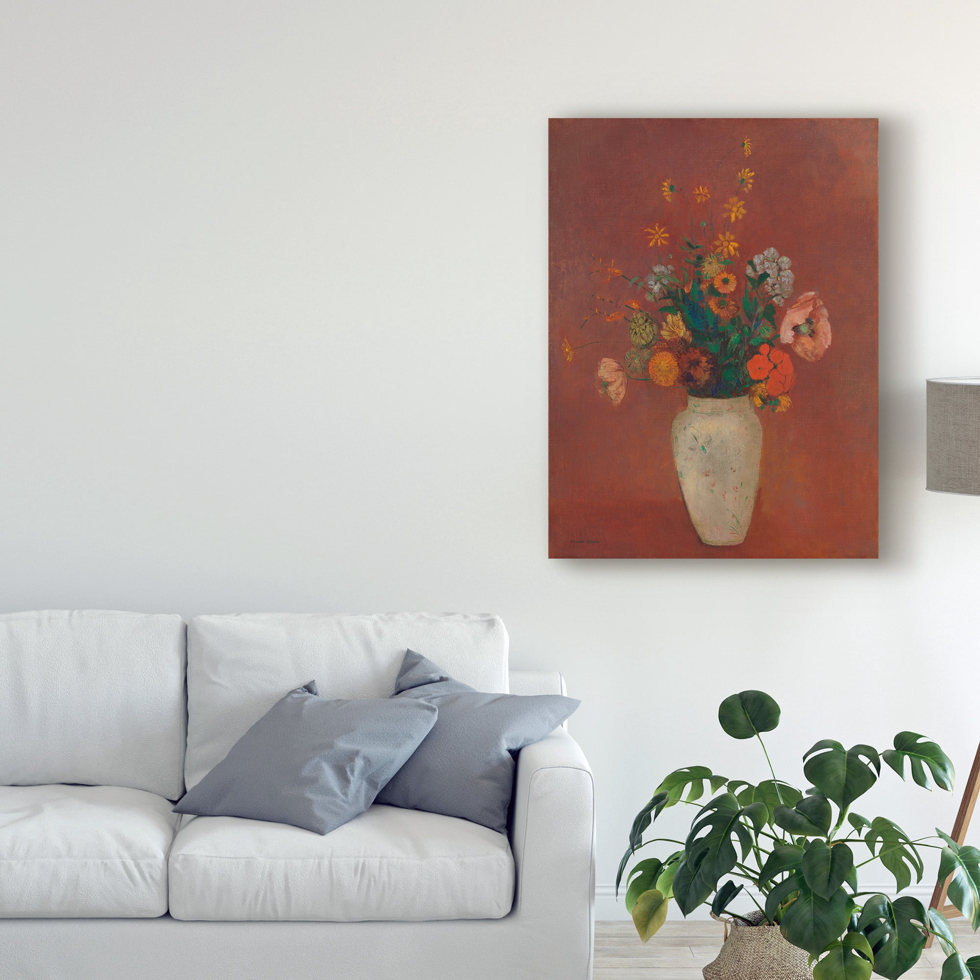 Trademark Fine Art 'Bouquet in a Chinese Vase' Canvas Art by Odilon Redon