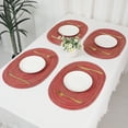 thumbnail image 6 of Unique Bargains Farmhouse Placemats Oval Placemats for Dining Table 6pk Red 19.7x14Inch, 6 of 6
