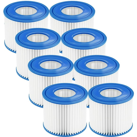 Type D Pool Filter Cartridge Compatible with Summer Waves Type D P57100102, P57000104, Type VII Filter Cartridge 8 Pack
