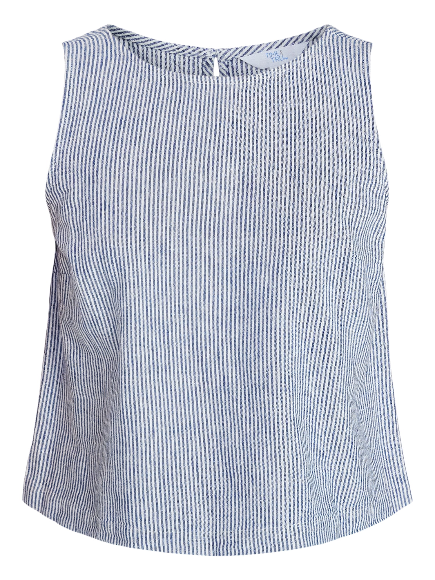Time and Tru Women’s Linen Blend Sleeveless Top, Sizes XS-XXXL