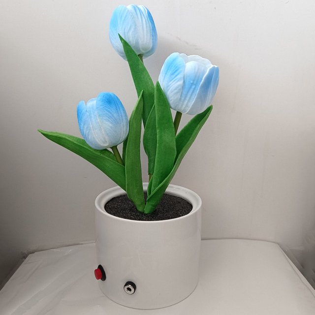Luces Nocturnas Lámpara de mesa de lectura segura con luz de escritorio de cabecera de tulipán LED para regalo de San Valentín de boda
