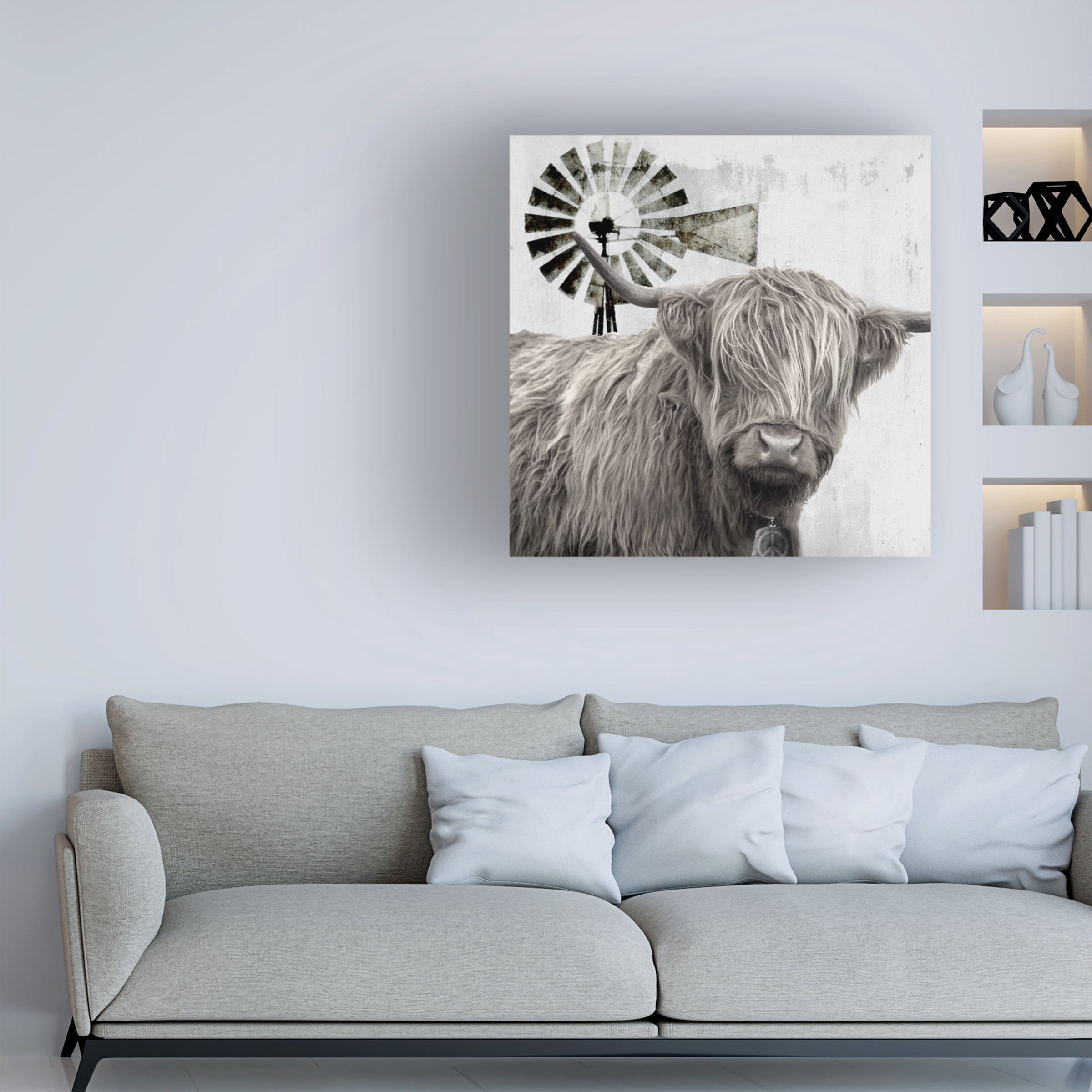 Canvas Wall Art - Sasha 'Wind Farm' Wall Art for Living Room, Bedroom, or Office DÃ©cor by Trademark Fine Art - 18 x 18 Inches