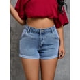 thumbnail image 6 of Endives Women's Shorts Jeans Juniors Vintage Denim High Waisted Jeans Shorts, 6 of 7
