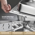 thumbnail image 4 of Chafing Dishes for Buffet ,AOKIWO 3 Packs 8QT Mirrored Stainless Steel Chafing Dishes for Buffet, Chafers and Buffet Warmer for Parties, Events, Wedding, Camping, Dinner, 4 of 10