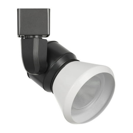 10W Integrated LED Metal Track Fixture with Cone Head, Black and White
