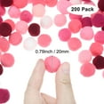 thumbnail image 3 of Uxcell Paquete de 200 Pompones para Manualidades, 0.79" (20mm) Serie Rojo Rosa Suave y Esponjoso Pompones Multicolores, 3 of 7