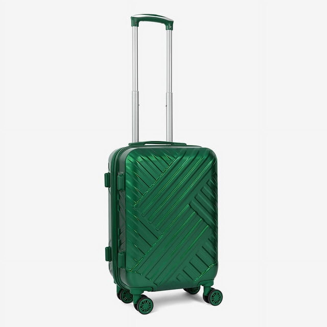 Hikolayae Crossroad Collection Hardside Spinner Luggage Sets in Horizon Green, 3 Piece - TSA Lock