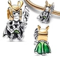 thumbnail image 4 of Disney-abalorio de Guerrero y estrella de Marvel para mujer, abalorio compatible con pulsera Pandora 925 Original, joyería colgante de plata, regalo 2023, gran oferta, 4 of 4