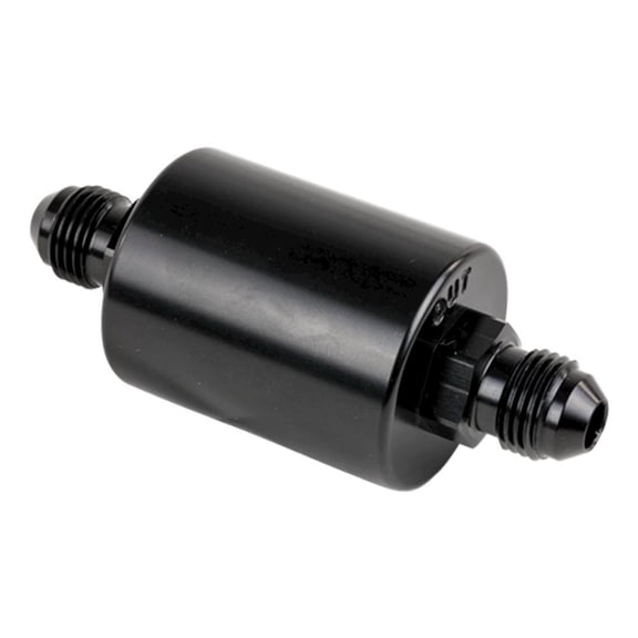 Billet Specialties In Line Fuel Filter -6AN Ends Black