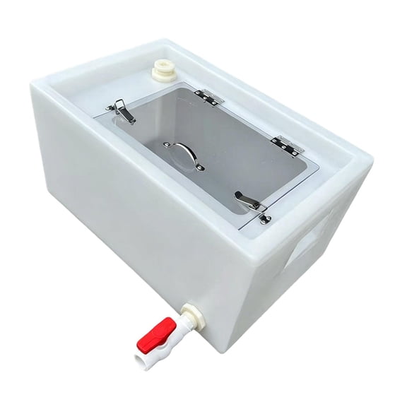 Abbraccia Live Fish Transport Tank Transport Container Sturdy Large Capacity Multi Functional Beach Travel Camping Fishing Bucket White 40 L