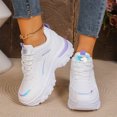 thumbnail image 2 of Willtoo Womens Orthopedic Shoes Chunky Lace Up Casual Sneakers Round Toe Orthopedic Platform Shoes Nop Slip Trendy Athletic Footwear, 2 of 6
