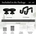thumbnail image 3 of MERIVILLE 1" Single Curtain Rod Set, Adjustable 28-48 Inches, Prima Finials, Black, 3 of 9