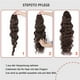 thumbnail image 5 of Extensión de cola de caballo con cordón Extensión de cola de caballo Cabello sintético ondulado Extensión de cola de caballo marrón medio para mujeres 60 cm, 5 of 5