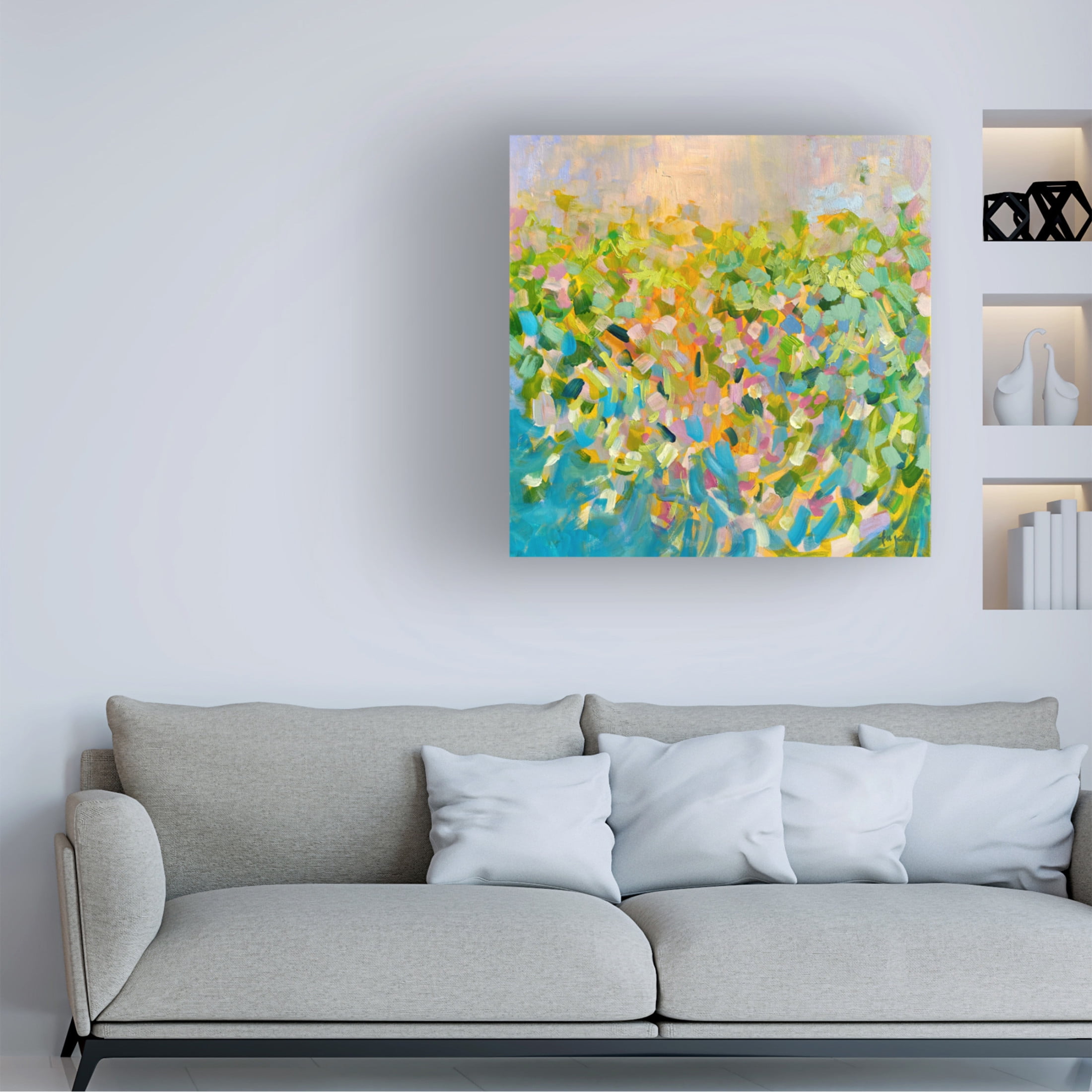 Canvas Wall Art - Dorothy Fagan 'Sunrise On A Misty Morning Ii' Wall Art for Living Room, Bedroom, or Office Décor by Trademark Fine Art - 35 x 35 Inches