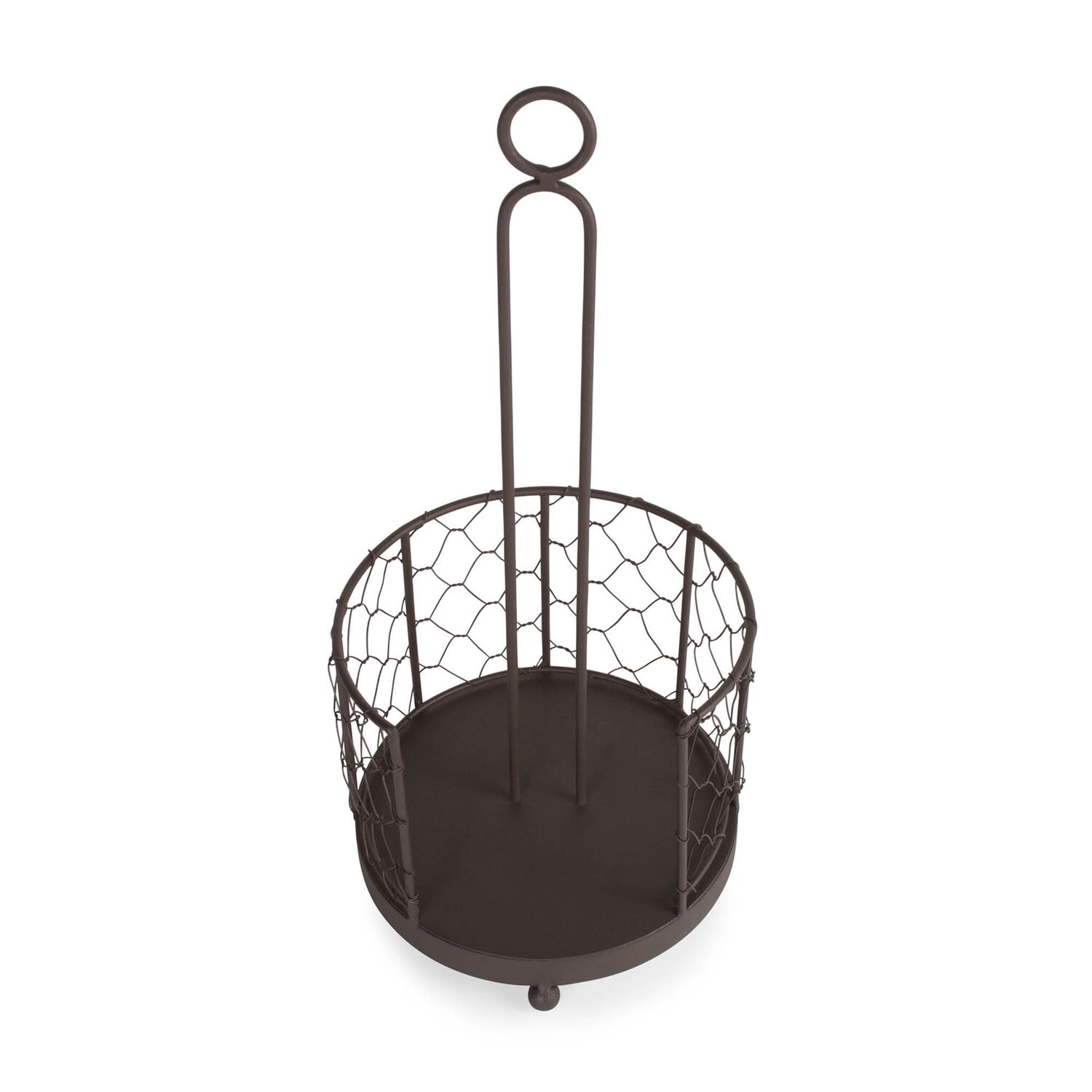 DII Metal Kitchen Storage Collection Farmhouse Stand Chicken Wire Paper Towel Holder, Rustic Bronze