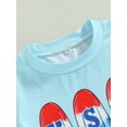 thumbnail image 6 of Aojekbee Independence Day Baby Boys Outfits Summer Popsicle Print Short Sleeve T-shirt and Casual Elastic Shorts Set, 6 of 10