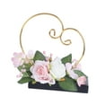 thumbnail image 3 of Stand de boda Anillo de bodas de anillo de bodas Decoración de telón de fondo, decoración de flores artificial elegante soporte para el anillo de Rosa, 3 of 8
