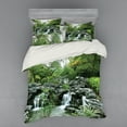 thumbnail image 2 of Ambesonne Japanese Bedding Set 3 Pcs, Style Garden, Twin XL, Green White, 2 of 3