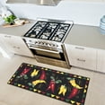 thumbnail image 4 of Ottomanson Machine Washable Non-Slip Rubberback Hot Peppers 2x5 Kitchen Runner Rug, 20" x 59", Black, 4 of 8