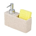 thumbnail image 1 of Dispensador de jabón práctico y organizador para fregadero, versátil y con compartimento de almacenamiento. Beige Amarillo, 1 of 9