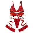 thumbnail image 2 of uublik Lingerie Set for Women Sexy Naughty Bodysuit Sexy Naughty Plus Size Babydoll Lace, 2 of 5