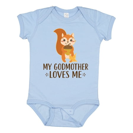 

Inktastic Godmother Loves Me Godson Gift Baby Boy or Baby Girl Bodysuit