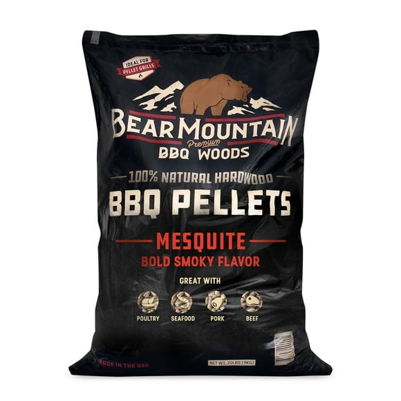 Bear Mountain BBQ Premium 20 lbs Natural Hardwood Mesquite Smoker Pellets