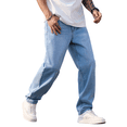 thumbnail image 6 of Mrmall Mens Wide Leg Jeans Y2k Straight Leg Loose Fit Jeans Streetwear Denim Washed Hip Hop Jeans, 6 of 6