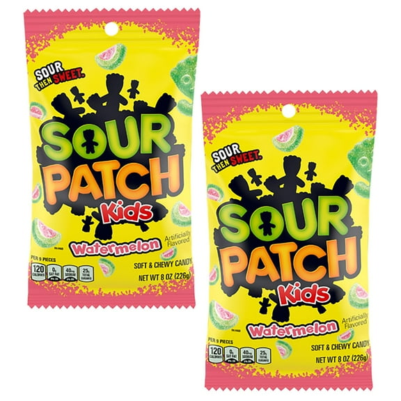Sour Patch Kids Watermelon, 8 Ounce Bags (Pack of 2)