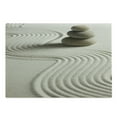 thumbnail image 1 of Rock Cutting Board, Illustration of Stack of Stones on Raked Sand Still Life, Decorative Tempered Glass Cutting and Serving Board, in 3 Sizes, by Ambesonne, 1 of 2