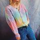 thumbnail image 5 of Moda mujer Casual cuello en V manga larga otoño suéter cárdigan blusa botón Pullver Tops Pompotops  hdfakjf11695, 5 of 7