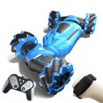 thumbnail image 1 of TFixol 2.4G Gesture-Controlled Stunt Twister RC Car with LED Lights, Music, and Programmable Features (Blue, Single Battery, Dual Remote) - Includes USB Charger and Accessories, 1 of 6