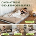 thumbnail image 6 of ZonLi Japanese Floor Futon Mattress Twin Size 75"x 39", 100% Cotton Cover 2.5'' Thicken Tatami Mattress, Foldable Sleeping Pad, Portable Dormitory Tatami Mat(Khaki), 6 of 9