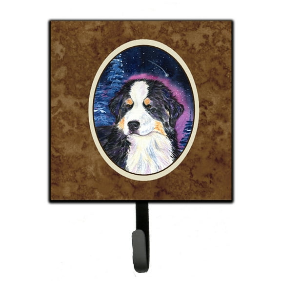 Carolines Treasures SS8446SH4 Starry Night Bernese Mountain Dog Leash or Key Holder 7Hx4.25W multicolor