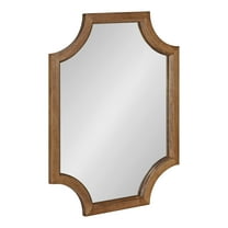 Kate and Laurel Hogan Farmhouse Wall Mirror, 18 x 24, Rustic Brown, Decorative Traditional Wall Decor