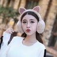 thumbnail image 4 of Opvise Earmuffs Skin-friendly Cats Ears Design Plush Winter Warm Cats Ear Muffs for Outdoor, 4 of 8