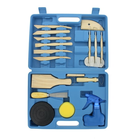 - 7Penn Clay Pottery Sculpting Supplies Wood Knife Bat Wire Sponge Turntable Tools