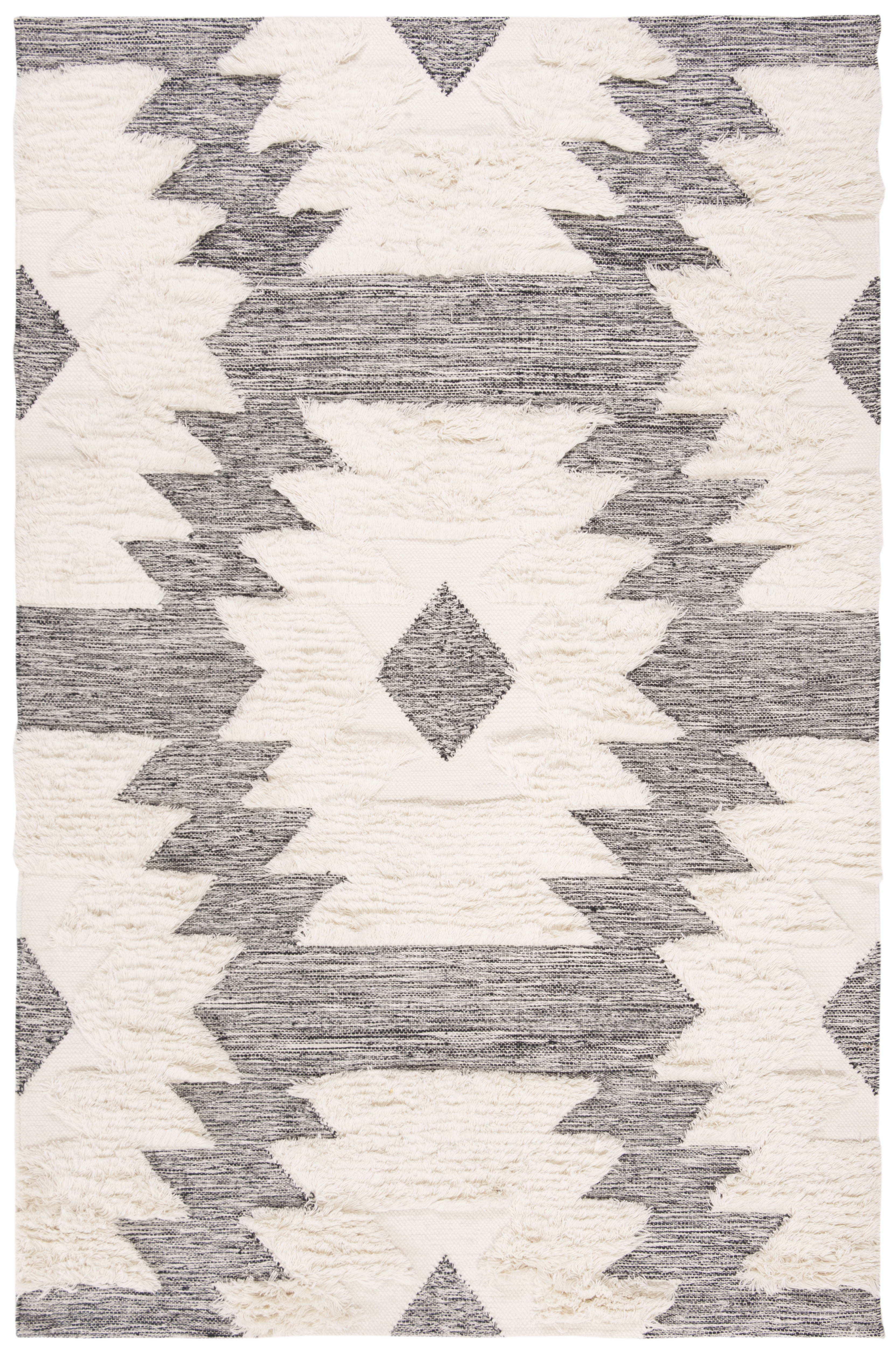 SAFAVIEH Kenya KNY452Z Handwoven Black / Ivory Rug