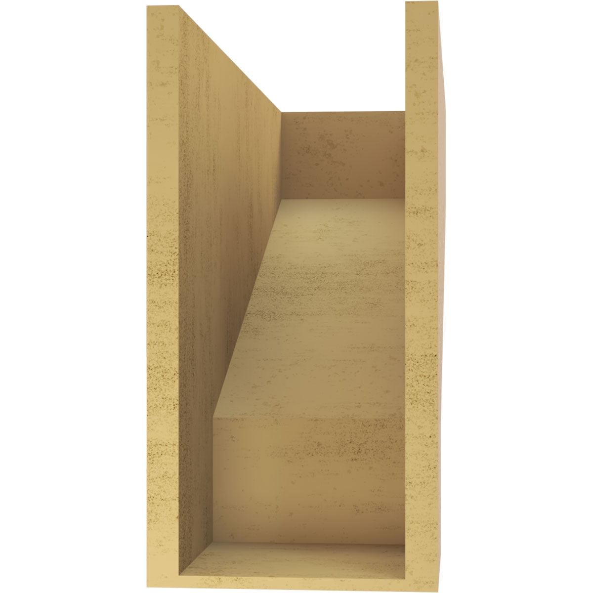 9"W x 27"D x 18"H Classic Clemmons Rough Cedar Woodgrain TimberThane Corbel, Primed Tan