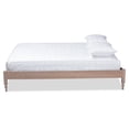 thumbnail image 2 of Baxton Studio Laure Mid-Century Wood Platform King Bed in Oak, 2 of 9