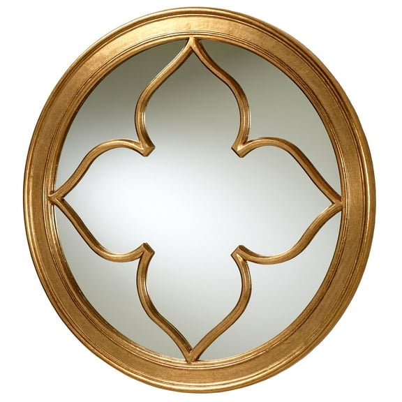 Contempo Round Wall Mirror Gold Finish