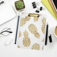 thumbnail image 7 of FMSHPON Golden Pineapple Clipboard Hardboard Wood Nursing Clip Board and Pull for Standard A4 Letter 13x9 inches, 7 of 7