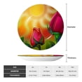 thumbnail image 2 of Zufioo Rose Psychedelic Print Bone China Decorative Plate, Ceramic Dinner Plate with Stand Ceramic Decoration Homewares-8in, 2 of 6