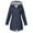 Navy, variant on Honeeladyy Fall Jackets for Women Waterproof Raincoats with Hoods Windproof Winter Coats Outdoor Hoodies Ladies with Zipper Navy M
