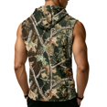 thumbnail image 7 of Men’s Athletic Sleeveless Hoodie with Drawstring Hood and Front Pocket Casual Loose Fit Camouflage Patterned Vest Top, 7 of 7